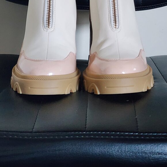 NWOB Sorel Brex Waterproof Rubber Sole Block Heel Front Zip Closure Chelsea Boot - Picture 5 of 12